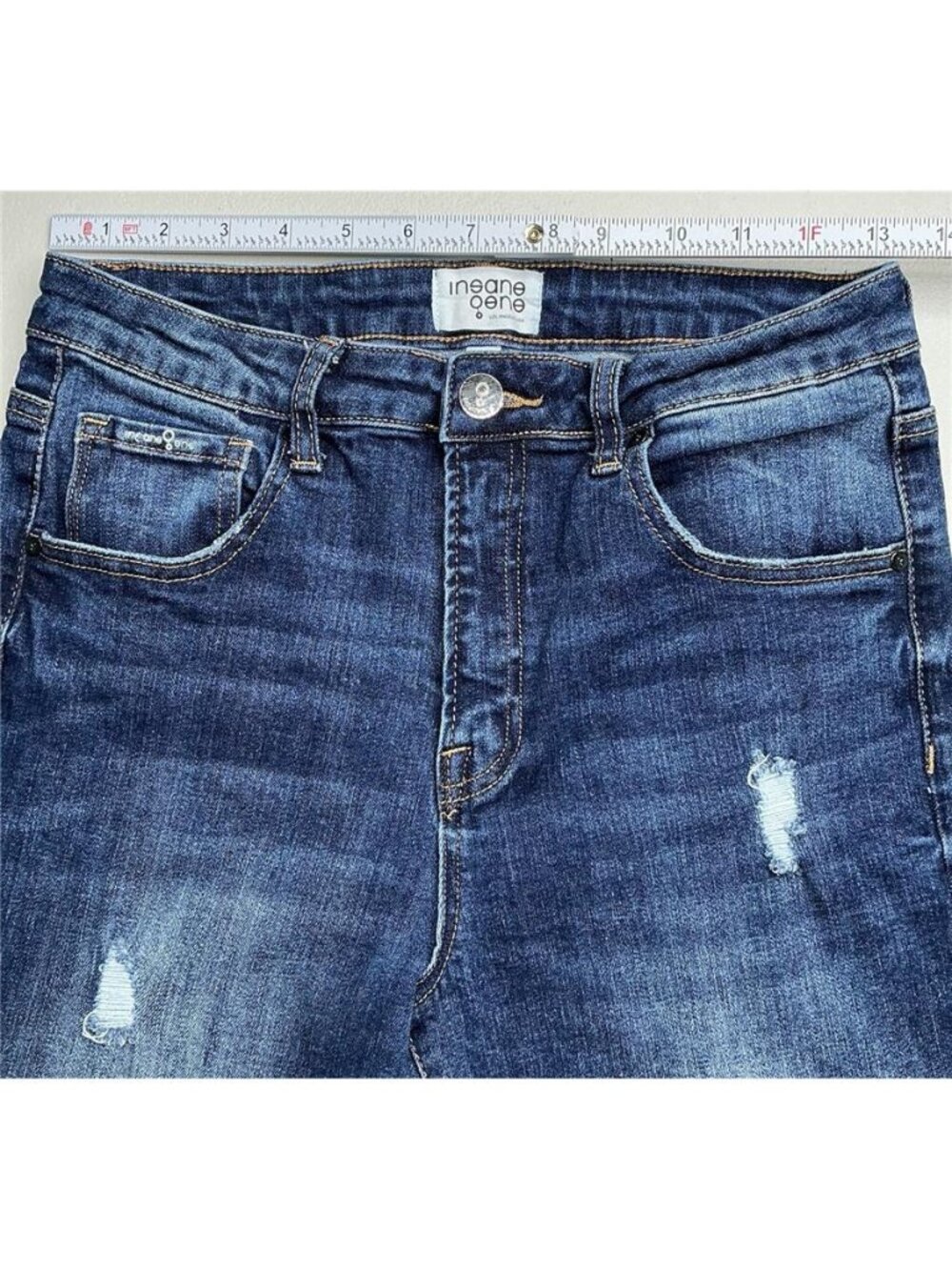 Insane Gene Skinny  Women's Jeans  Distressed Medium Wash Ripped Denim Sz 11